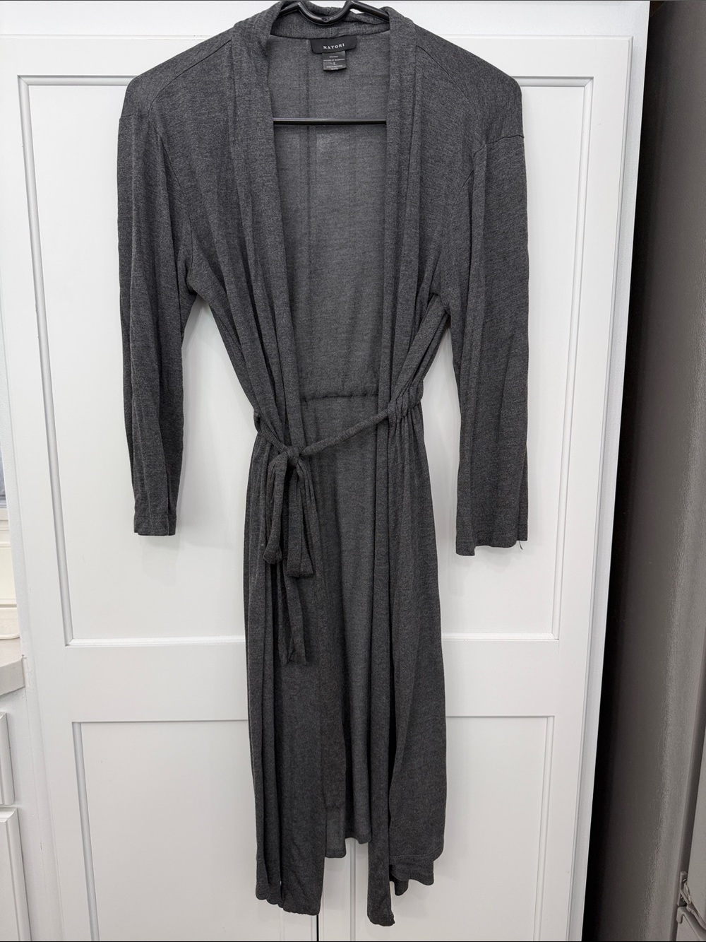 Natori Gray 100% Modal - Charcoal Heather Duster Robe Size Small